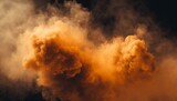 ai genertative of hyper realistic of a the real shape of a cloud made of orange smoke