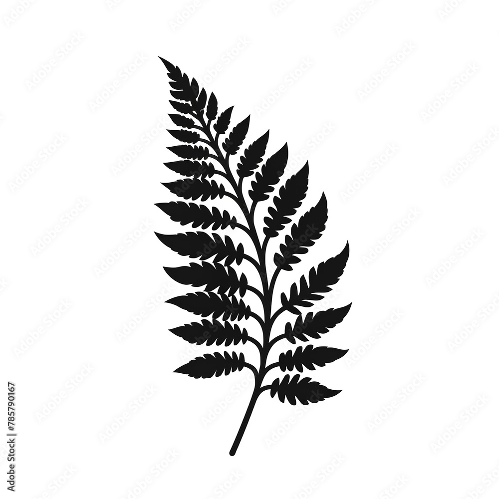 Fern leaf black simple icon isolated on white background for web design Fern leaf black simple icon isolated on white background for web design