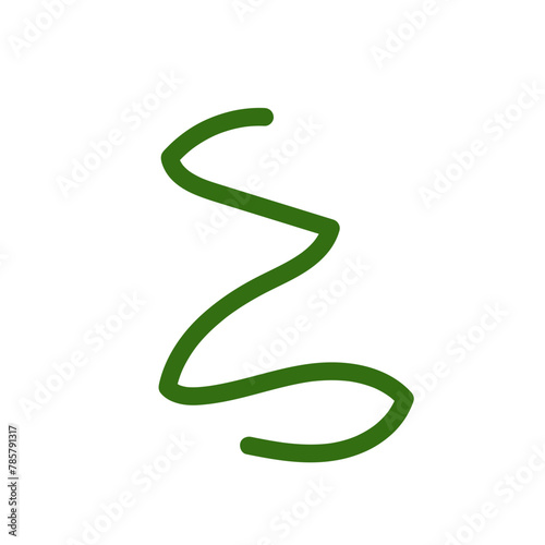 Green squiggle lines abstract 