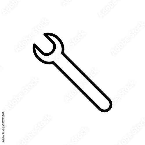 wrench icon vector isolated on white background. Wrench vector icon. Spanner symbol