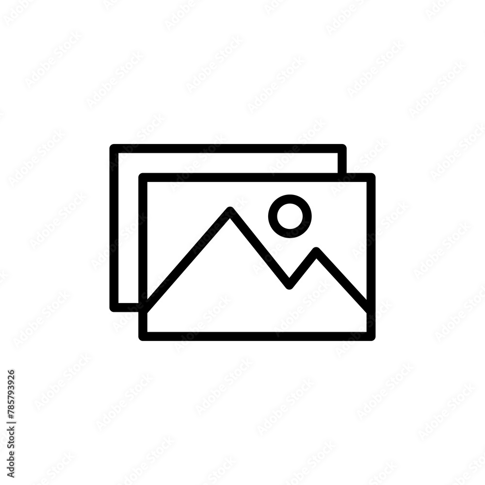 Picture icon vector isolated on white background. Picture vector icon. photo gallery icon vector Picture icon vector isolated on white background. Picture vector icon. photo gallery icon vector