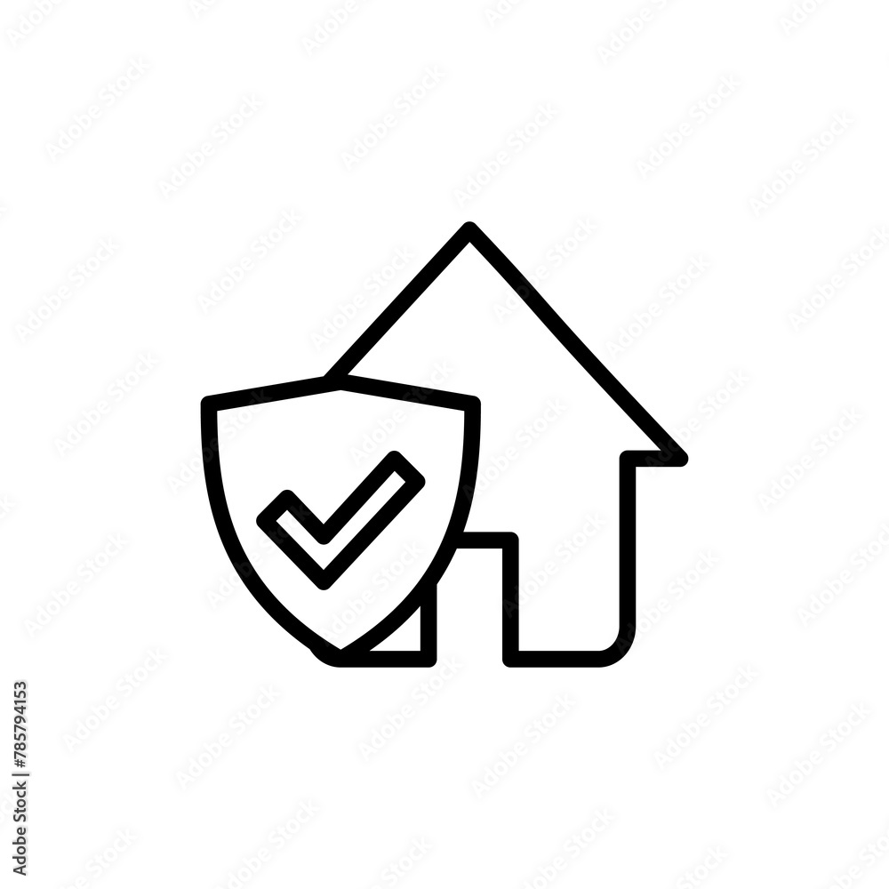 House insurance icon vector isolated on white background. house protection icon. House insurance icon vector isolated on white background. house protection icon.