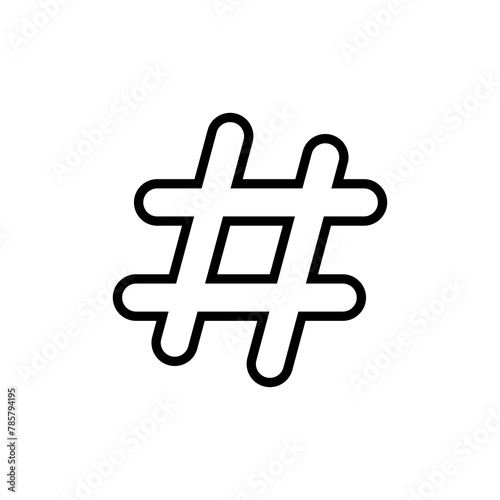 Hashtag icon vector isolated on white background. hashtag vector icon