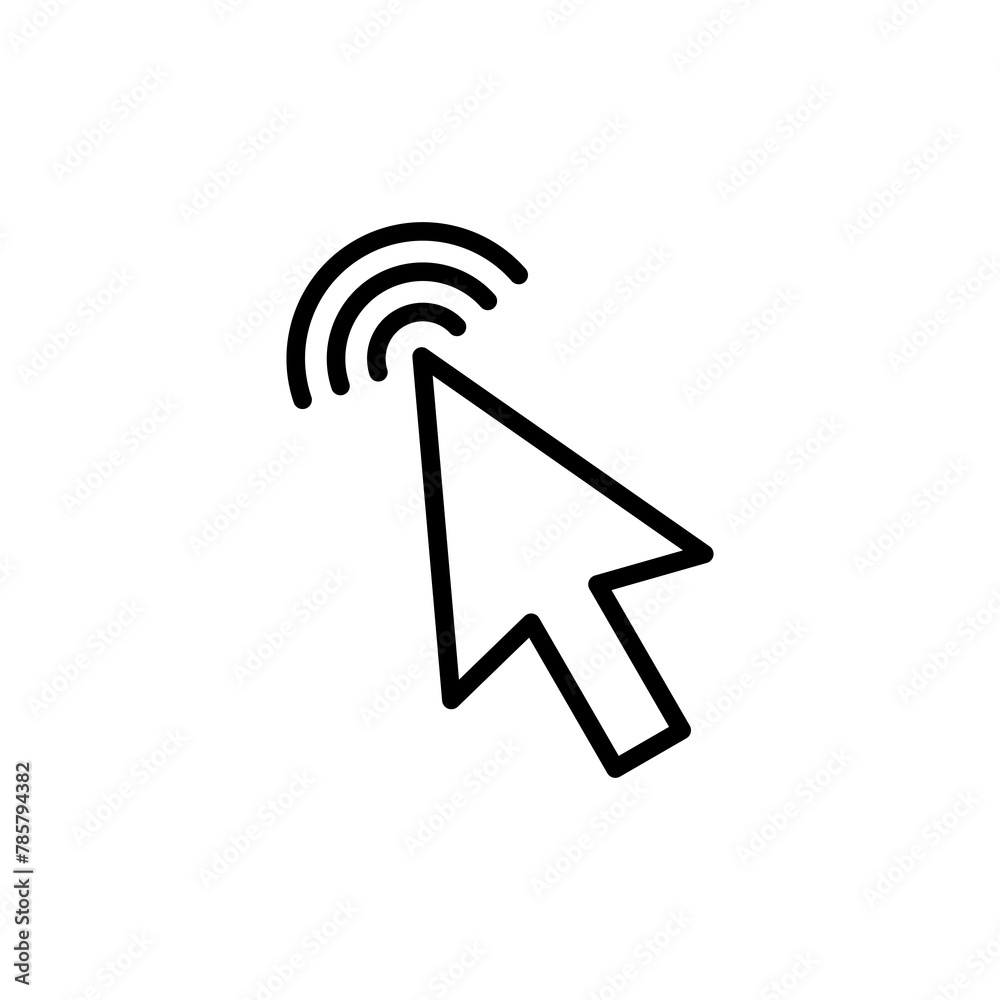 Click icon vector isolated on white background. Cursor icon. Computer mouse click cursor black arrow icons. pointer arrow Click icon vector isolated on white background. Cursor icon. Computer mouse click cursor black arrow icons. pointer arrow
