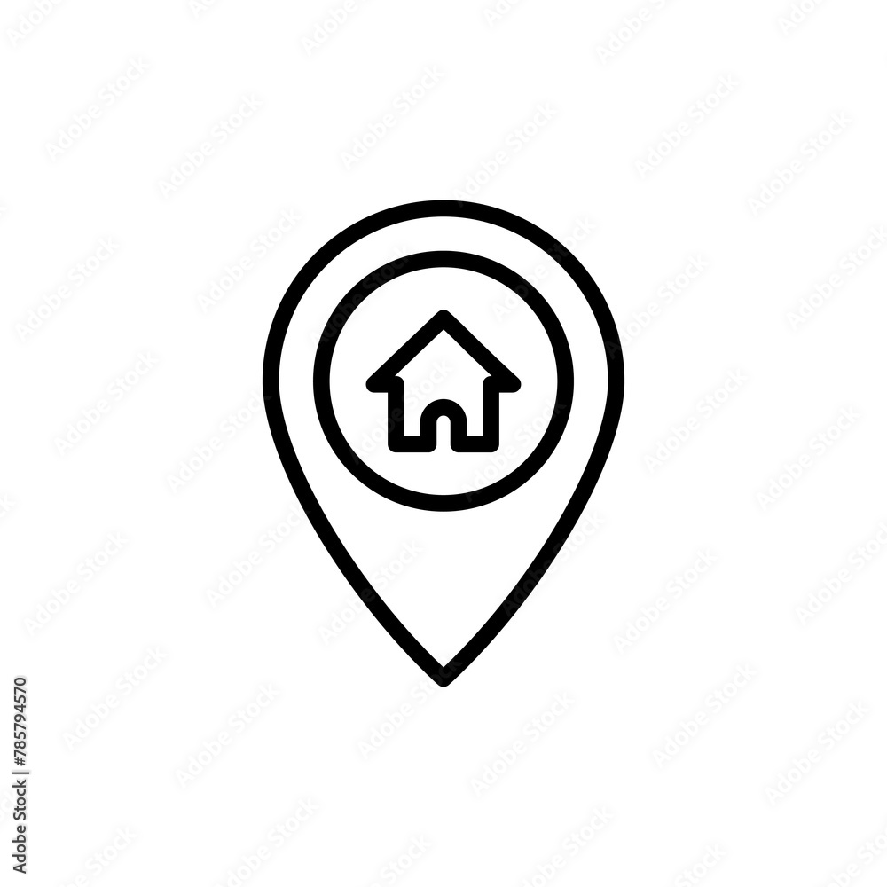 Address symbol icon vector isolated on white background . address icon vector. home location icon Address symbol icon vector isolated on white background . address icon vector. home location icon
