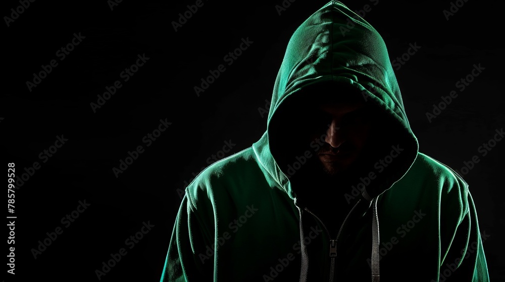 Anonymous computer hacker, no face Anonymous computer hacker, no face