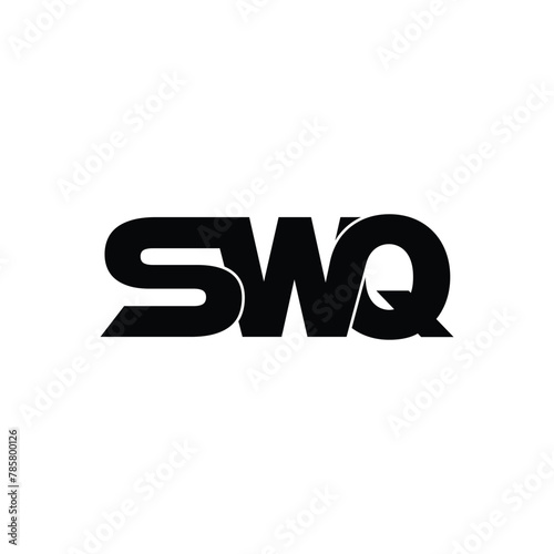 SWQ letter monogram logo design vector