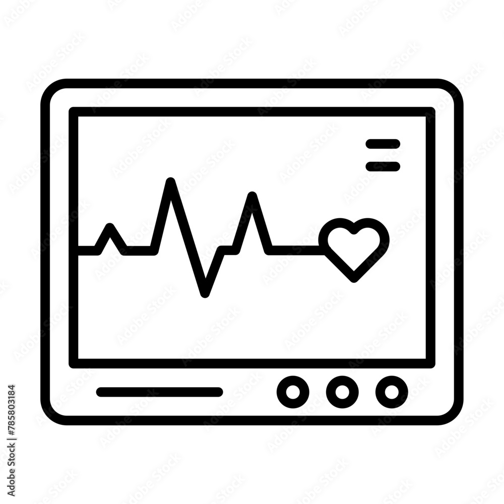 Heart Monitoring Icon Heart Monitoring Icon