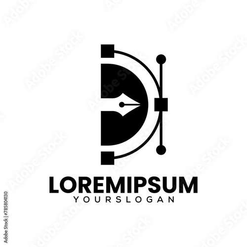 pen tool icon logo design
