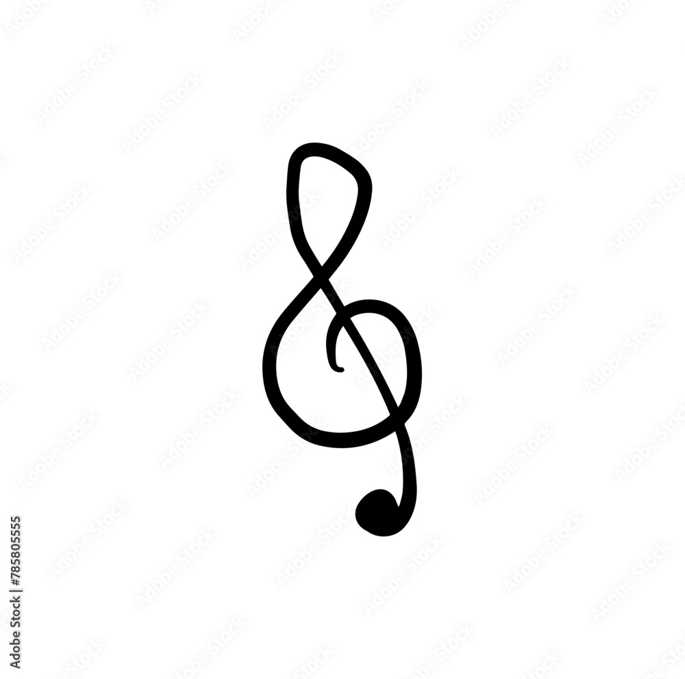 Music symbols cute hand-painted material Music symbols cute hand-painted material