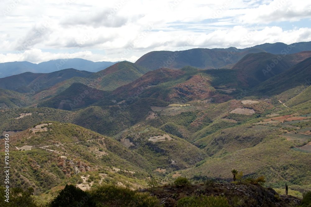 Mountains around Hierve el Agua in San Lorenzo Albarradas,  Oaxaca, Mexico