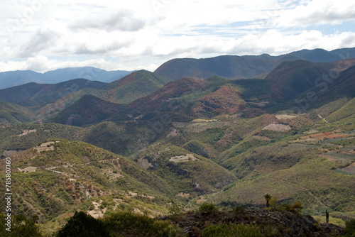 Mountains around Hierve el Agua in San Lorenzo Albarradas, Oaxaca, Mexico