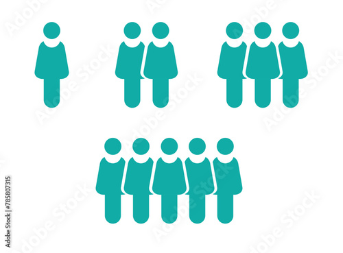 Browse user five type icon sets group vector