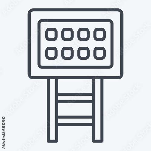 Icon Light. related to Football symbol. line style. simple design illustration