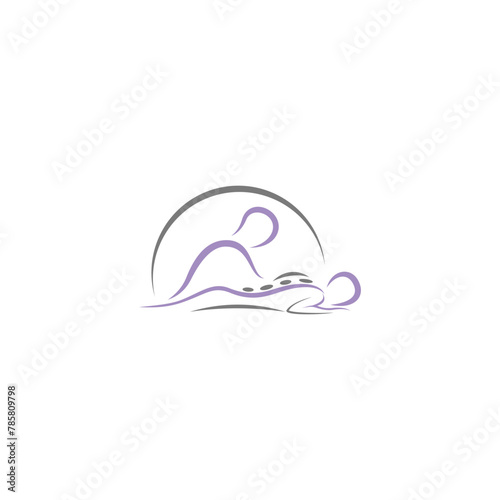 Body Spa Centre icon, massage parlour, spa, relax, rejenuvate, essential oil, white background, vector illustration