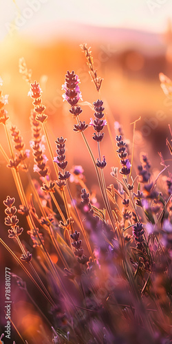 Closeup de lavanda florescente no jardim photo