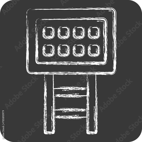 Icon Light. related to Football symbol. chalk Style. simple design illustration