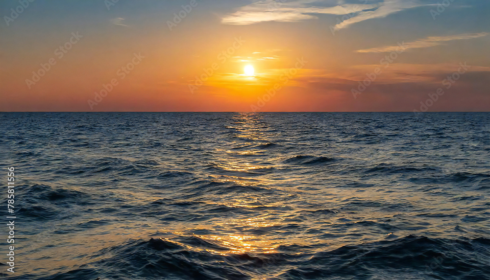 Obraz premium The sea with a beautiful sunset. sunset. Sunset.