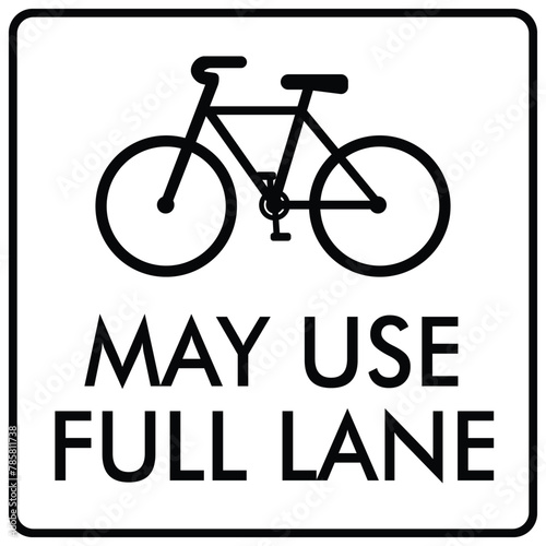 bike lane sign bicycle use full lane