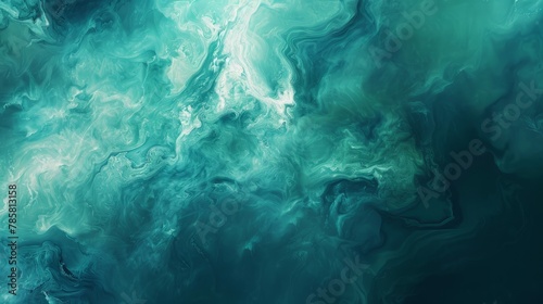 Abstract art teal blue green gradient paint background with liquid fluid grunge texture. hyper realistic 