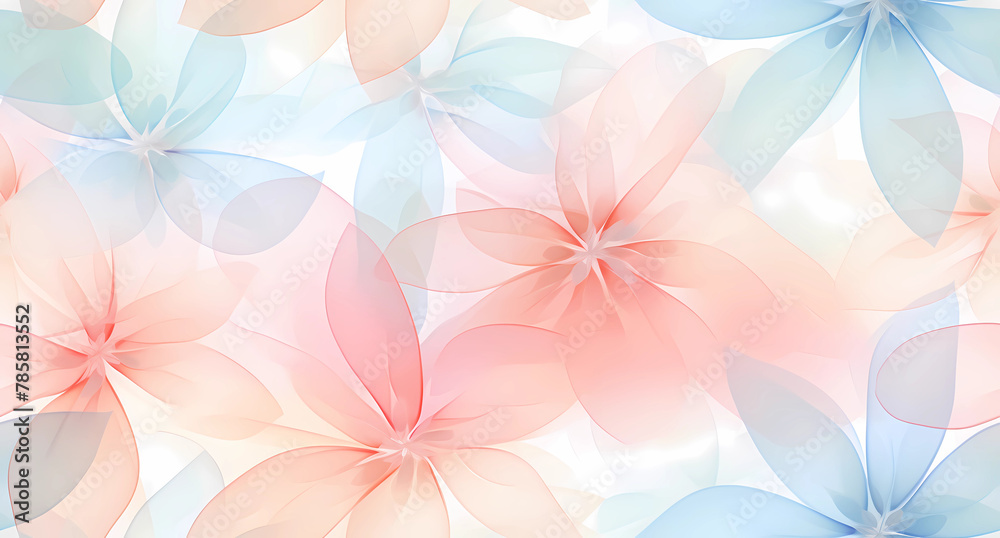 Beautiful pastel watercolor abstract background with colorful petals