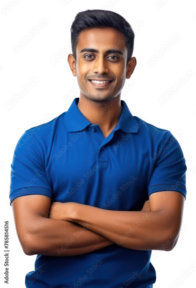 PNG  Smiling handsome young indian man standing portrait smiling
