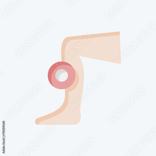 Icon Shin. related to Body Ache symbol. flat style. simple design editable. simple illustration