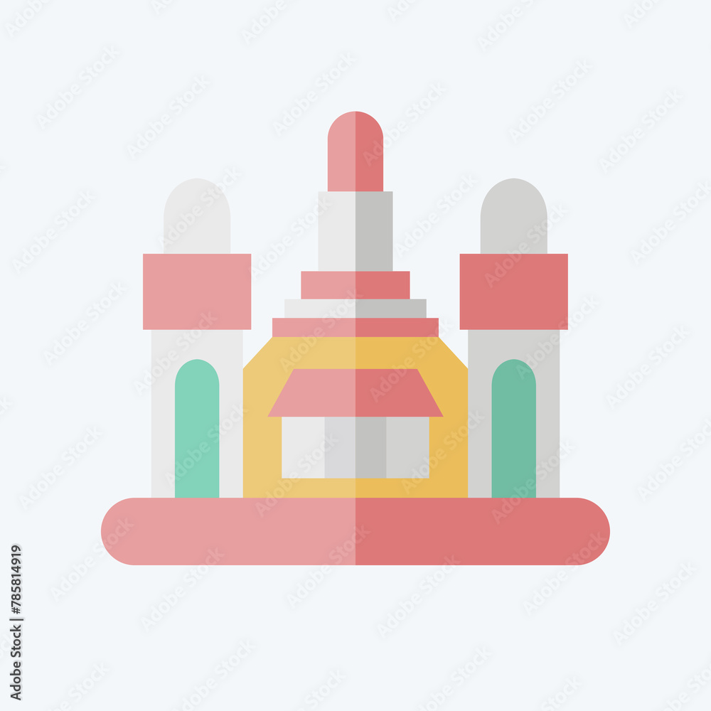 Icon Bangkok. related to Capital symbol. flat style. simple design editable. simple illustration Icon Bangkok. related to Capital symbol. flat style. simple design editable. simple illustration