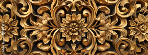 an intricate gold design / background