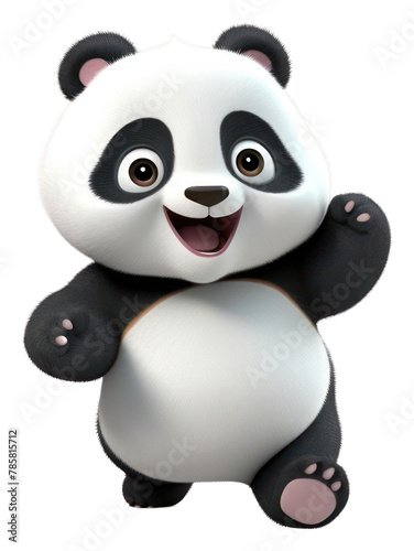PNG  Cartoon plush panda cute