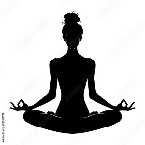 silhouette of a person meditating