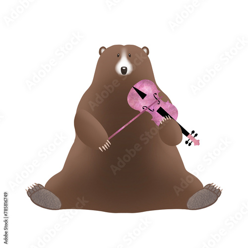 bear and violin 