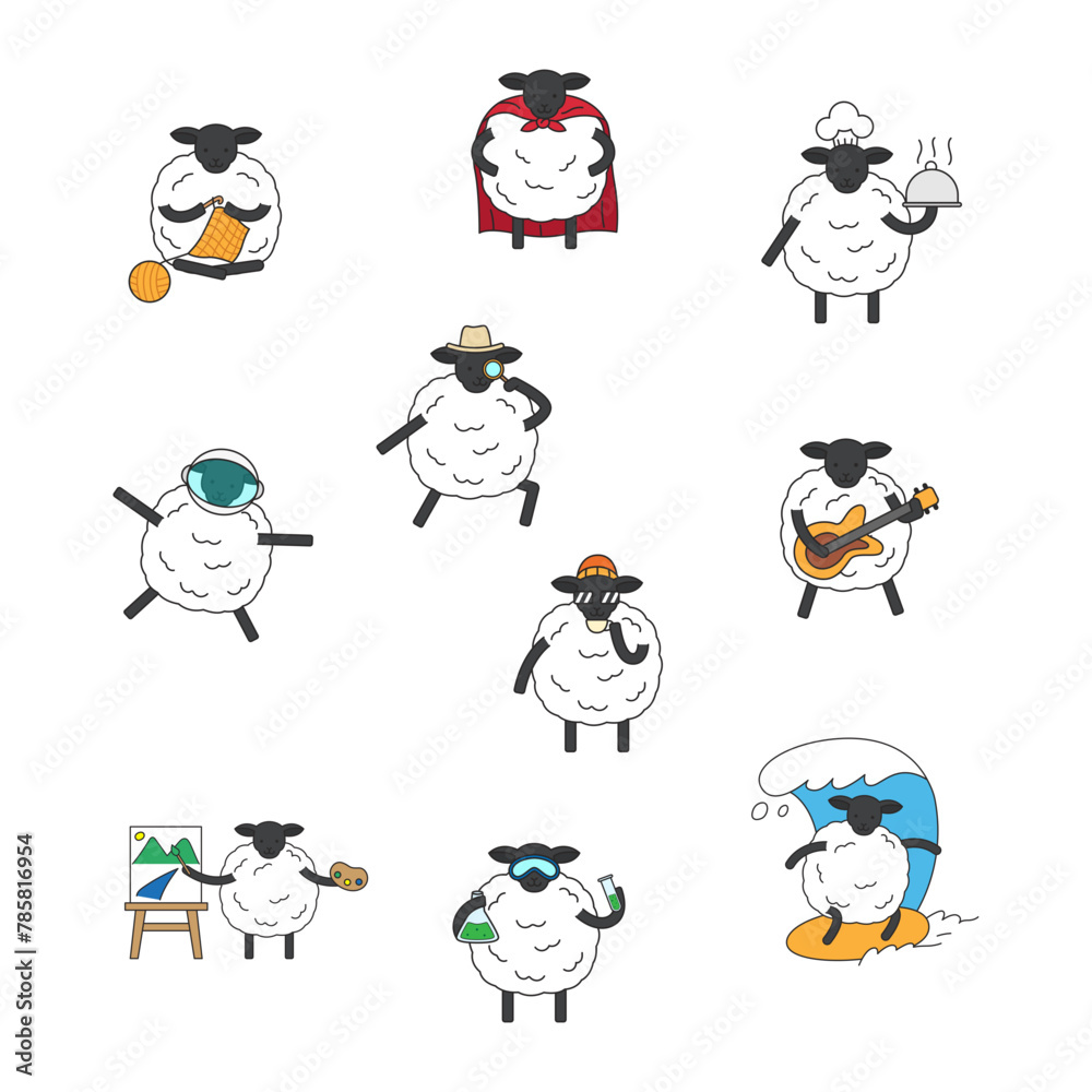 cute sheep illustrations cute sheep illustrations