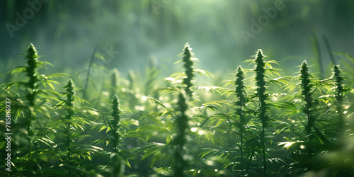 Outdoor Cannabis Cultivation: Marijuana Plants Thriving in an Outdoor Setting.