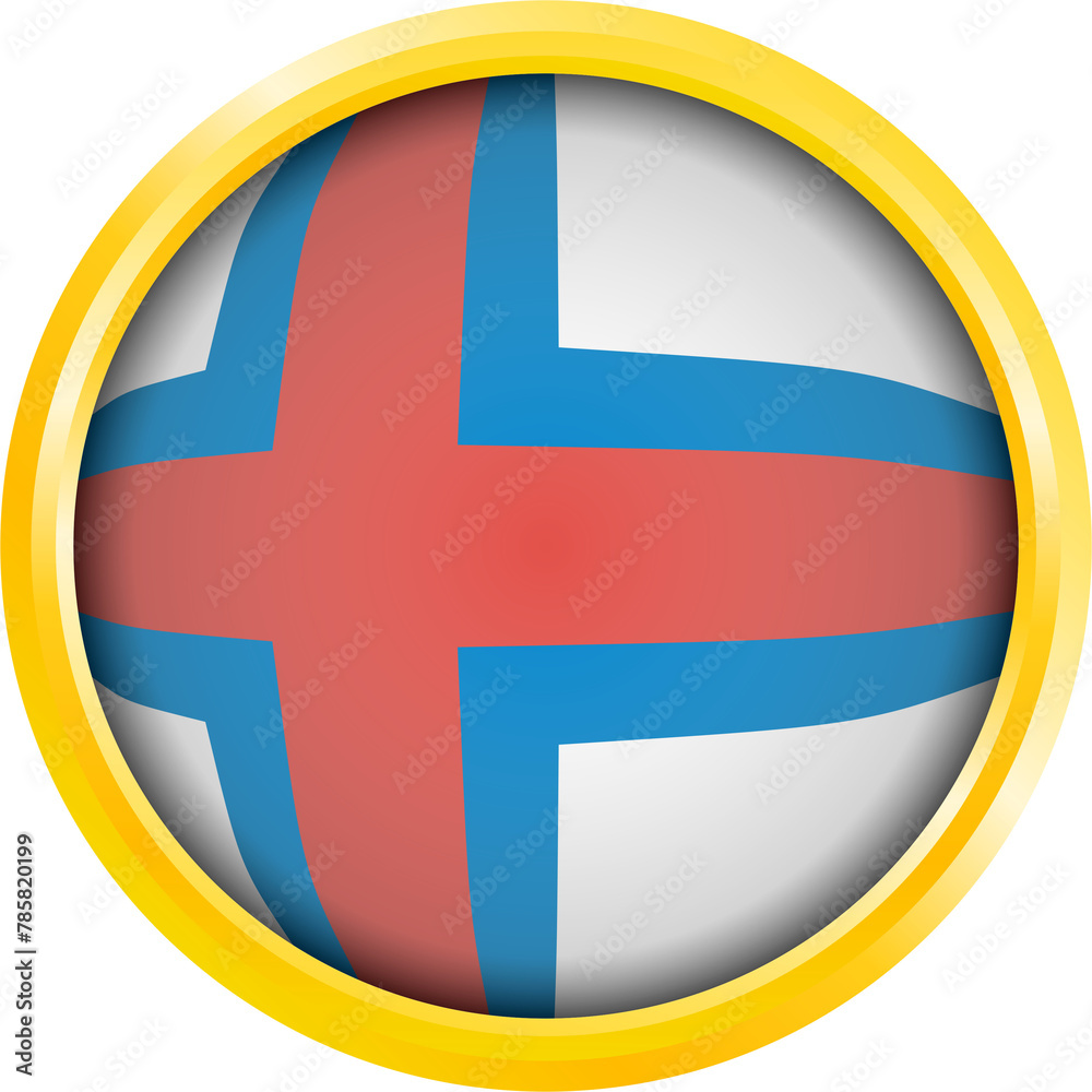 Obraz premium FAROE ISLANDS FLAG CIRCEL SHAPE