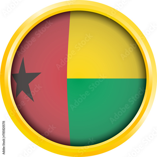 GUIENA BISSAU FLAG CIRCEL SHAPE photo