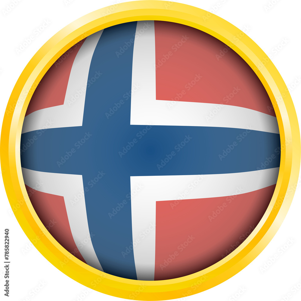 Obraz premium NORWAY FLAG CIRCEL SHAPE