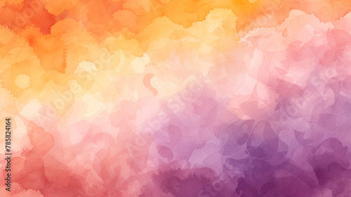 Watercolor Backgrounds: Gentle Pale Purple and Orange