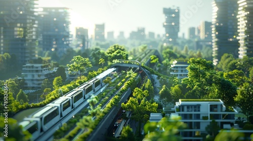 Sustainable City Planning Designs with Green Spaces and Eco-Friendly Transport Options
