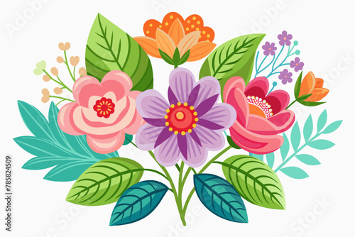 Lovely and charming flowers bloom against a pristine white backdrop.