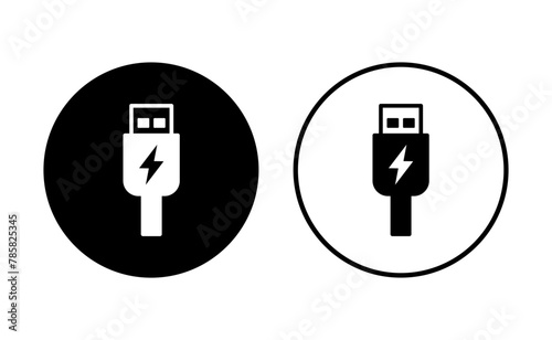 Usb icon set. Flash disk icon vector