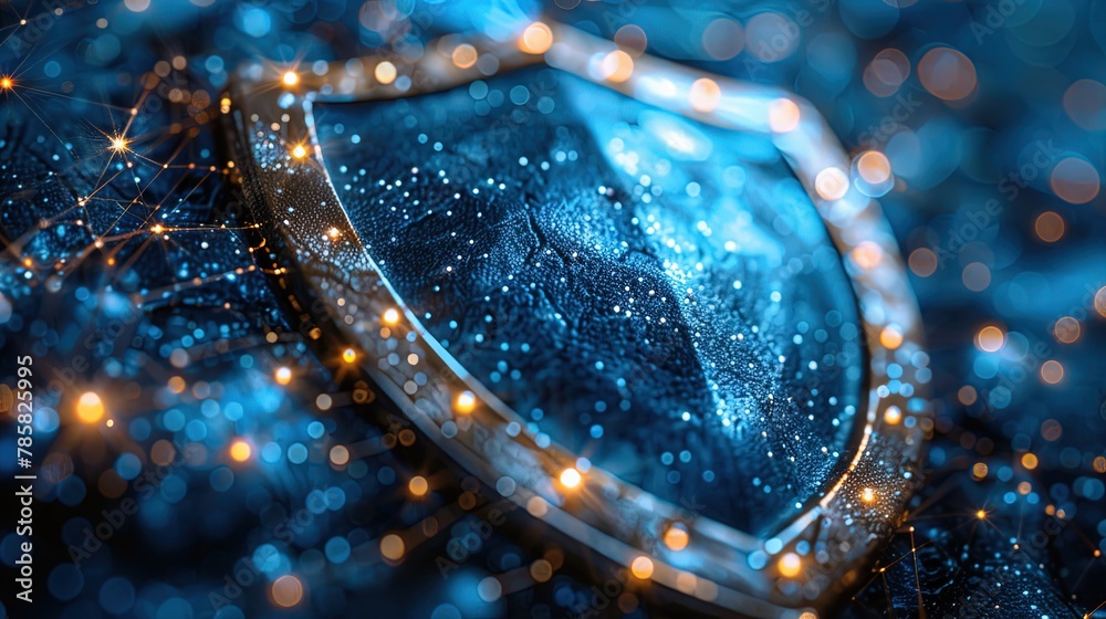 Cyber and information network security technologies and system. Concept of data flow with digital shield. Generative AI Cyber and information network security technologies and system. Concept of data flow with digital shield. Generative AI