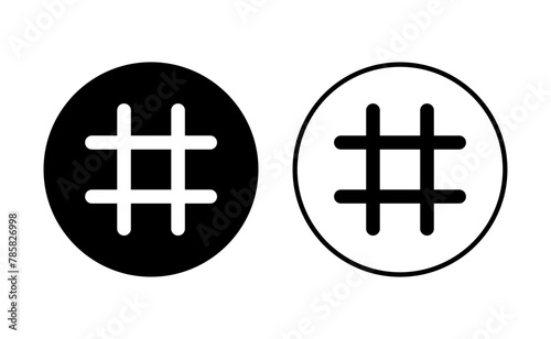 Hashtag icon set. hashtag symbol