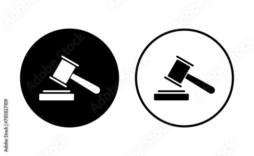 Gavel icon set. judge gavel icon vector. law icon vector. auction hammer