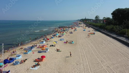 Beach Baltic Sea Sarbinowo Plaza Morze Baltyckie Aerial View Poland photo