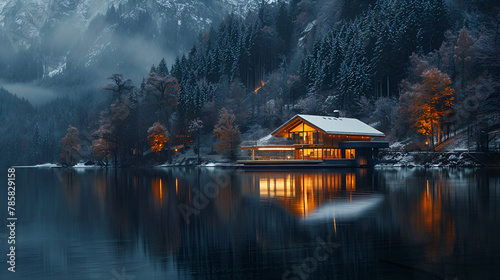 house on the lake © LANDSCAPE LOOKS