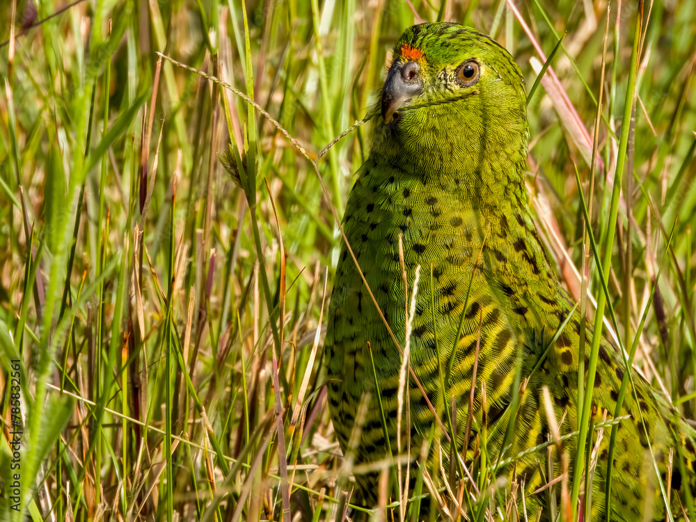 Obraz premium Eastern Ground Parrot in New South Wales, Australia