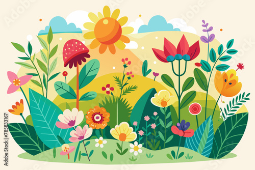 Summer's charm is evident in the vibrant flowers against a pristine white backdrop.