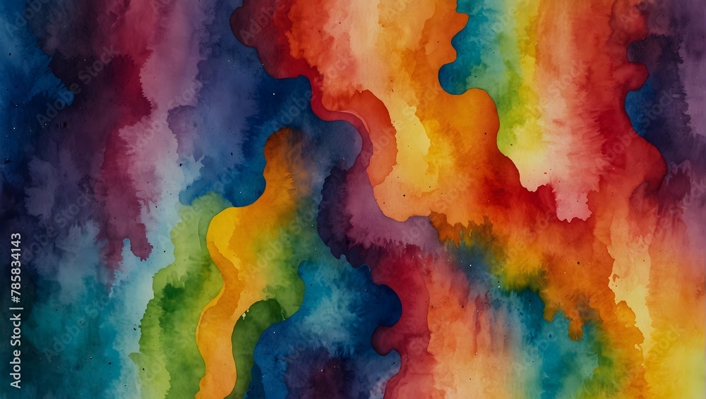 An abstract watercolor painting, blending a spectrum of colorful paints into a mesmerizing pattern Generative AI