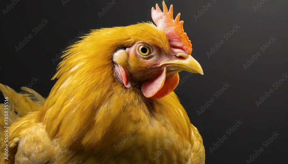 ai generative of The Head Of A Chicken With A Red Beak.